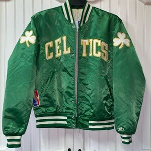 80s Boston Celtics Starter Jacket L Vintage